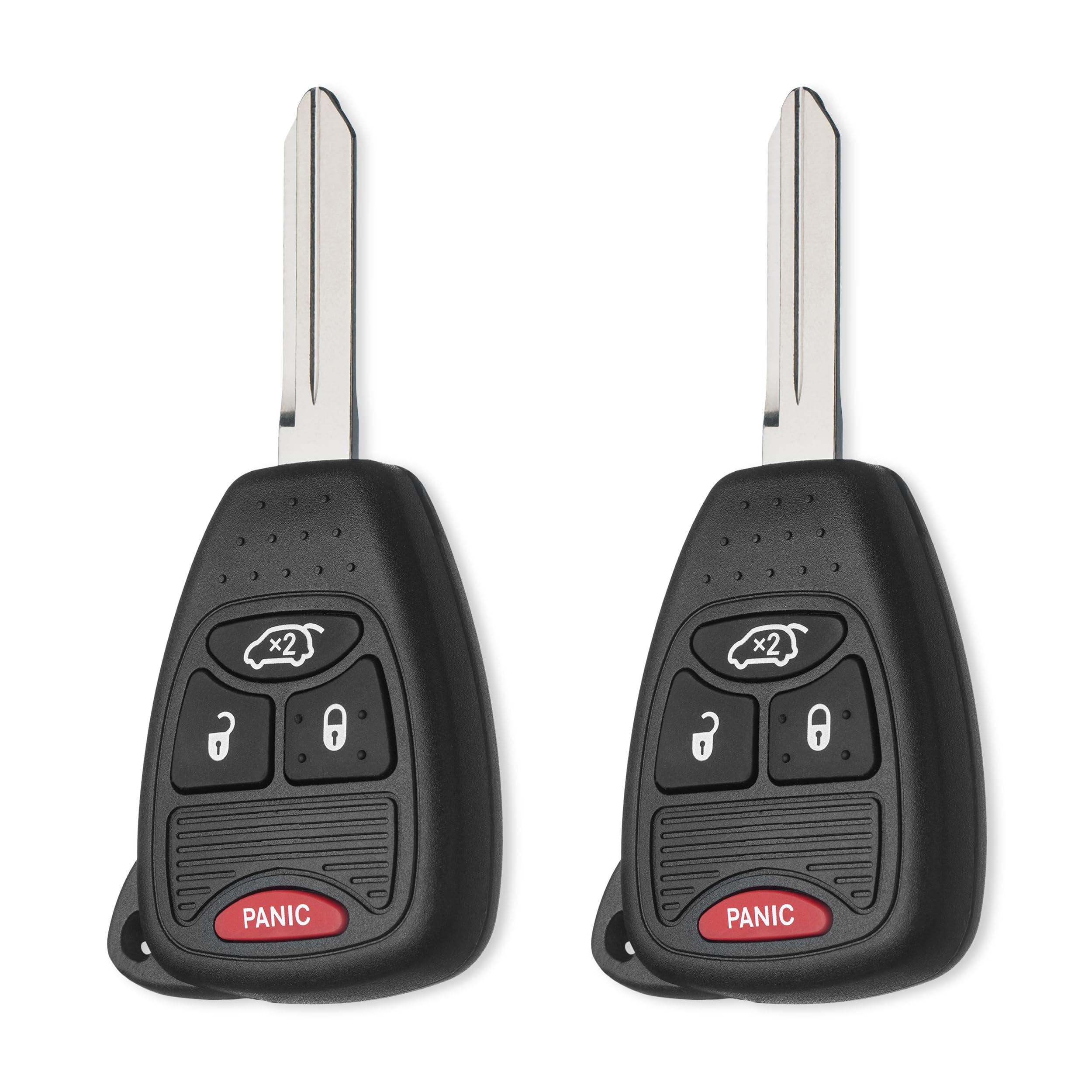 FOBTEK Keyless Entry Remote Head Key Fob for Jeep Liberty Chrysler Pacifica Dodge Caravan Replacement for M3N5WY72XX, 04589053AC (for ID46, 4-Button)